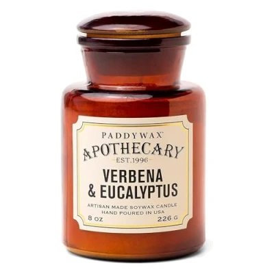 Image de Paddywax Collection d&#039;apothicaire Bougie en Pot, sel de mer/Sauge, 226,8 Gram, Verbena/Eucalyptus, 8 Oz
