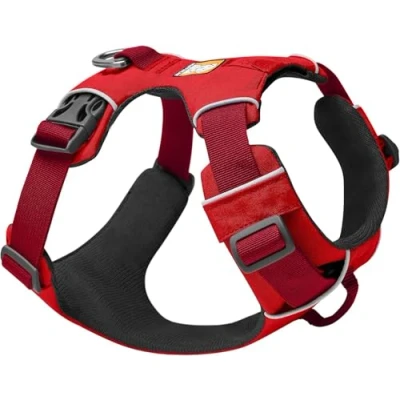 Image de RUFFWEAR Harnais pour Chien Front Range, réglable, Confortable et rembourré, 2 Attaches la Laisse, Fixation renforcée Anneau en V métal Solide, Red Sumac, XX Small
