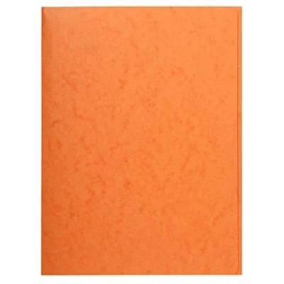 Image de Exacompta Réf. 56409E 1 chemise simple sans élastique avec 3 rabats en carte lustrée 390 g/m² certifiée FSC dimensions 24 x 32 cm pour documents format A4 couleur orange