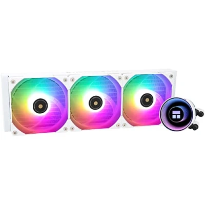 Image de Thermalright Frozen Notte 360 WHITE ARGB Refroidisseur de Processeur Refroidissement Par Eau,Ventilateurs PWM Doubles, Adapté Pour AMD/AM4/AM5, Intel 1700/1150/1151/1200/2011