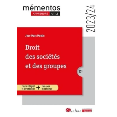 Image de Droit des sociétés et groupes: Cours intégral synthétique + Tableaux schémas (2023 2024) Livre d’occasion Très bon