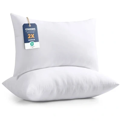 Image de Utopia Bedding Coussins de Garnissage 30 x 50 cm (Lot 2), Coussin à Recouvrir, Oreillers Intérieur, Rembourrage (Blanc)