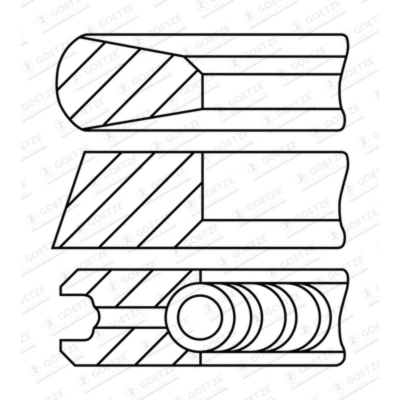 Image de GOETZE ENGINE 08 449600 00 Jeu De Segments Pistons 130