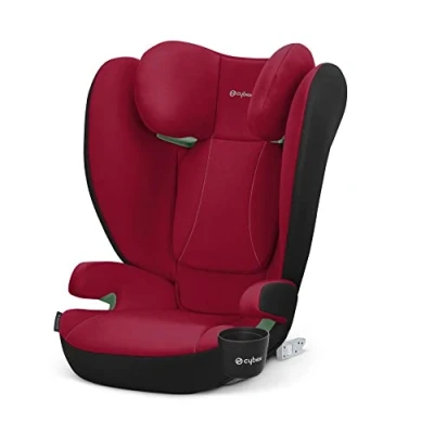Image de CYBEX Silver Siège Auto Solution B2 i Fix, Porte boissons inclus, pour Voitures avec ou sans ISOFIX, de 15 à 50 kg env., 3 12 ans Dynamic Red (Rouge)