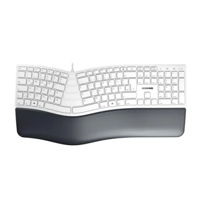 Image de Clavier ergonomique CHERRY KC 4500 ERGO Disposition allemande (QWERTZ) Blanc Touches multimédias