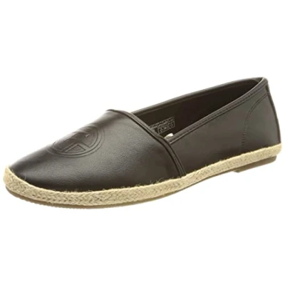 Image de TOM TAILOR Femme 5392005 Mocassin, Noir, 36 EU