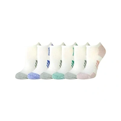 Image de Amazon Essentials Chaussettes athlétiques Confortables en Coton rembourrées Respirantes Femme, 6 Paires, Bleu Sarcelle/Violet, 36 39.5