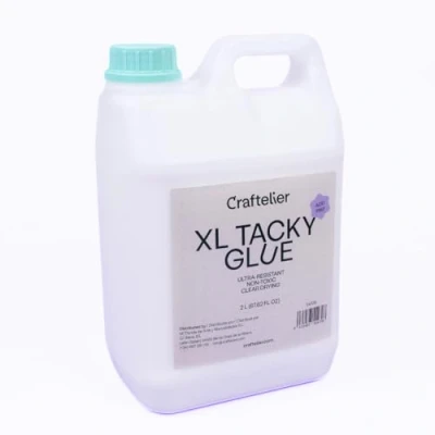 Image de Craftelier Tacky Glue Colle Liquide Multi usages pour le Scrapbooking et Bricolage Non toxique Transparente, Flexible Résistante au Séchage Quantité 2 litres