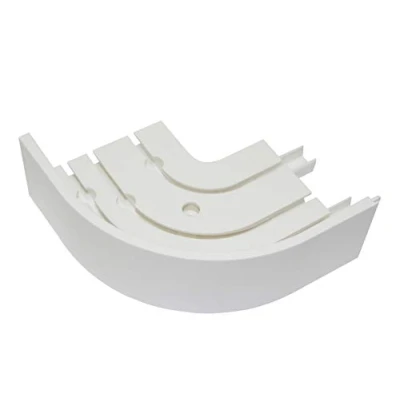 Image de GARDINIA Arc Rond pour Rail Rails à Rideaux avec Cache P2Ü, 1 Paire, 13,5/13,5 cm, Plastique, Blanc 382