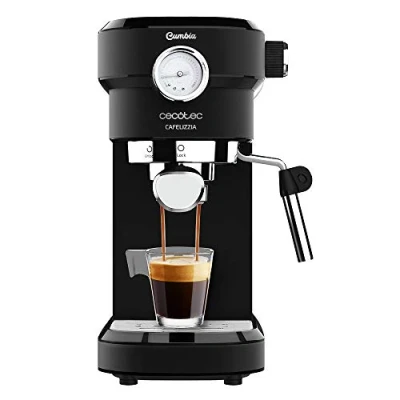 Image de Cecotec Machine à Expresso Cafelizzia 790 Pro Shiny pour expressos et capuccinos (Noir, Avec manomètre)
