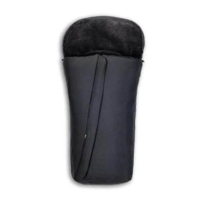 Image de hauck Chanceliere Universelle pour Poussette et Remorque Velo, Nid d&#039;Ange Bebe en Polaire Chaude, Fentes Harnais 5 Points, Lavable Machine, Noir