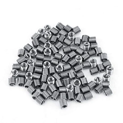 Image de 100Pcs Fil d&#039;Insertion, Réparation de Filetage Helicoil M4 en Acier Inoxydable SS304 Enroulé(M4*0.7 * 2D)