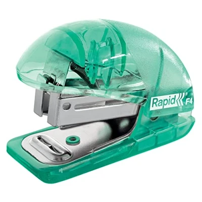 Image de Esselte Rapid Mini Agrafeuse, Rechargeable par le Haut, Capacité 10 Feuilles, Ôte Agrafe Intégré, Maison / Bureau École, Agrafes Incluses, Gamme Colour&#039;Breeze, Vert, 5001326