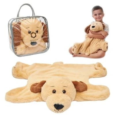Image de Peluche Lestée Enfant Coussin Sensoriel Apaisant pour Les Jambes Compagnon Relaxant Anxiété Weighted Lap Dog de Pression Profonde Chien 2.3 KG