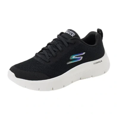 Image de Skechers Femme GO Walk Flex Viva, Textile Noir avec Bordure Blanche, 35.5 EU