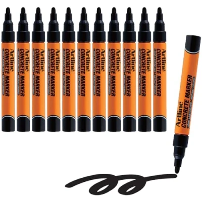 Image de artline 95025 Marqueur permanent pour ciment et briques, noir, pointe ronde 1,5 mm