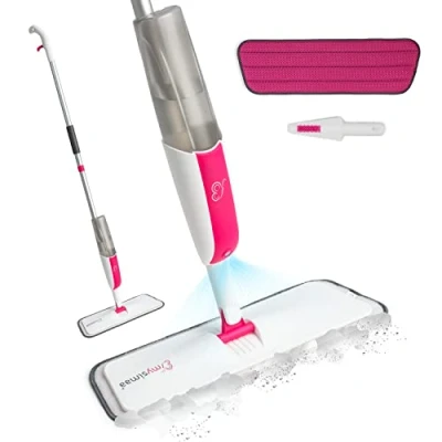 Image de MySimaa Serpillière, Balai Serpillère Vaporisateur Polyvalent 2 en 1 pour Le Nettoyage des Sols, Rotation 360 avec Vaporisateur, Ergonomique, Reservoir 400ml, Serpillere Spray Microfibre
