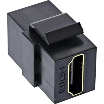 Image de Cable connectique tv video son Inline 76202M HDMI Keystone Snap in Insert 4K/60Hz A Femelle Noir