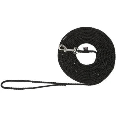 Image de Trixie 19761 Laisse Longue pour Chien de Taille S à m Noir 10 Ø 5 mm l&#039;entraînement et l&#039;extérieur Chiens Petite Moyenne