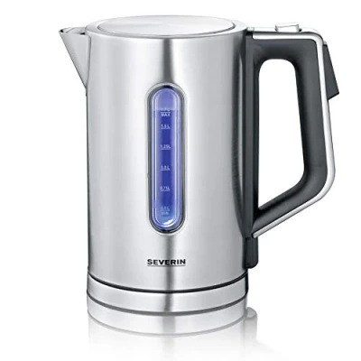 Image de SEVERIN Bouilloire à température réglable, 1,7L, 3 000W, Sans BPA, Niveau D&#039;eau Visible, Affichage LCD, Socle 360, Inox, WK 3418