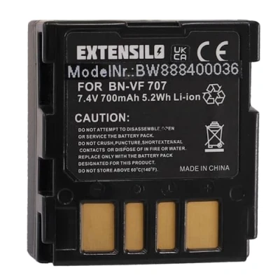 Image de EXTENSILO 1x Batterie Compatible avec JVC GR D245E, D245, D240EX, D240EG, D240E, D240, D239 Appareil Photo (700mAh, 7,4V, Li ION)