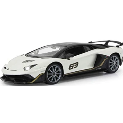 Image de Jamara 405172 Lamborghini Aventador SVJ 1:14 Blanc 2,4 GHz Jusqu&#039;à 1 heure de conduite à environ 9 km/h, détails parfaits, finition qualité supérieure.