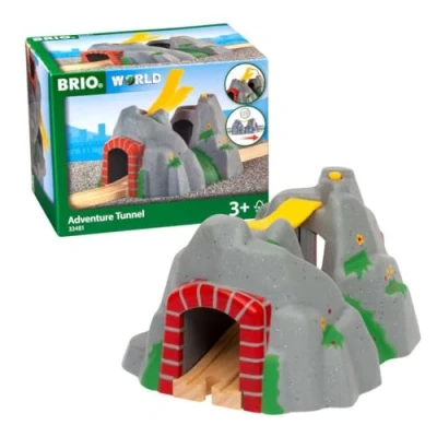 Image de BRIO World 33481 Tunnel d&#039;Aventures Accessoire pour Circuit de Train en Bois 4 Sons différents et aléatoires Jouet garçons Filles dès 3 Ans