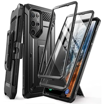 Image de SUPCASE Coque d&#039;extérieur pour Samsung Galaxy S22 Ultra (6,8 Pouces) 5G [Unicorn Beetle Pro] avec 2 Avant (sans Protecteur d&#039;écran + d&#039;écran) Édition 2022 (Noir)
