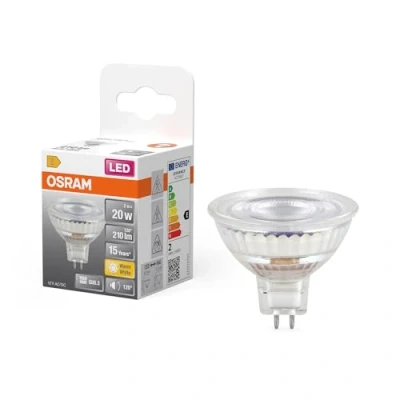 Image de OSRAM LED Spot Lamp Star MR16 2W 827, 2700K blanc chaud, GU5.3, 120, 210 lm, basse tension, design tout en verre