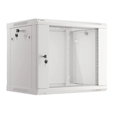 Image de Rack mural 19&quot; Lanberg WF01 6409 10S 9U 600x450mm Gris À monter soi même