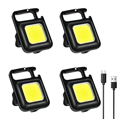 Image de Mini lampe de contrôle, travail à 1000 lumens LED d&#039;atelier mécanique magnétique portative, poche COB 4 modes (4pcs)