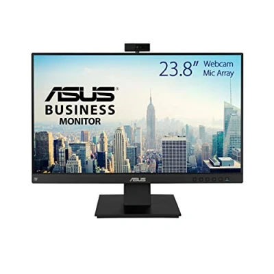 Image de ASUS BE24EQK Ecran PC 23,8&#039;&#039; FHD avec webcam rotative 2MP et micro Dalle IPS 16:9 1920x1080 300cd/m² 60Hz 5ms DP, HDMI, VGA Filtres de lumière bleue Haut parleurs, Noir