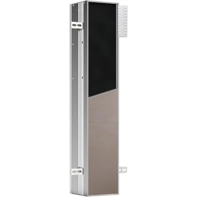 Image de emco ASIS Plus Module d&#039;armoire encastré pour Ensemble de brosses Toilettes, Armoire Salle Bain avec Porte Papier Toilette, Haute Fonction « Push to Open » et butée à Gauche