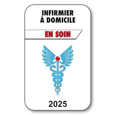 Image de SIGNAL SAFETY Autocollant Sticker Vignette Caducée 2024 pour Pare Brise en Vitrophanie V3 Infirmier à Domicile