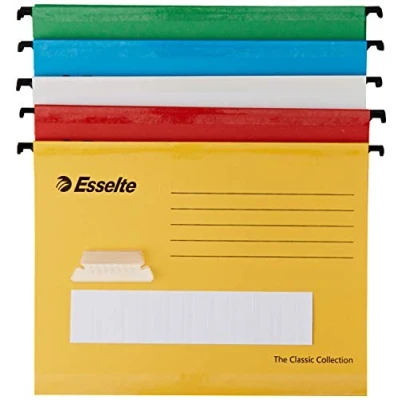 Image de Esselte, Lot de 10 dossiers suspendus Pendaflex, assortis couleur