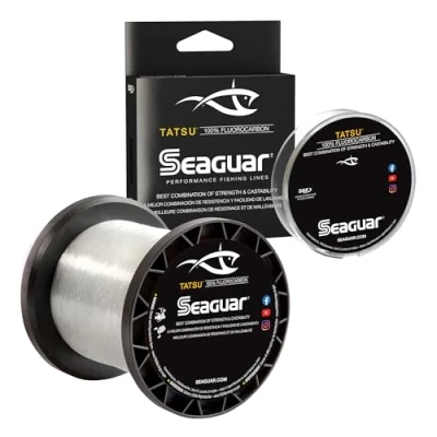 Image de Seaguar 08ts200, Tatsu Fil de fluorocarbone pour Eau Douce, 0,22,9 cm diamètre, testé 3,6 kg, 181,4 m, Transparent Unisexe, 8 Pounds/200 Yards