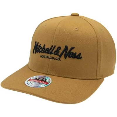 Image de Mitchell &amp; Ness Classic Red Pinscript Snapback, Tan/Black