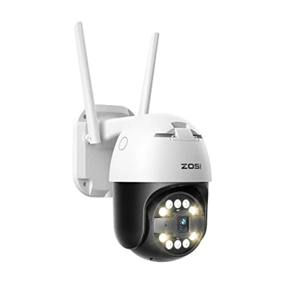 Image de ZOSI C2965W 5MP 3K 2.4G Caméra de Surveillance WiFi, Plug in Camera Pan 355 Tilt 140, Détection Personne/Véhicule/Visage, Suivi Automatique, Audio Bidirectionnel et Alarme Sonore Lumineuse