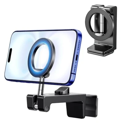 Image de UGREEN Support Téléphone Avion Magnétique, Accessoire de Voyage Universel Portable Pliable avec Rotation à 360 Degrés Compatible MagSafe iPhone 16 Plus Pro Max 15 14 13 Galaxy S24 Ultra S23