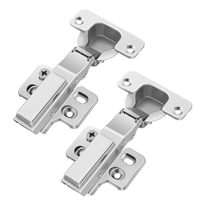 Image de SHUHANG charniere Porte Placard Soft close Cuisine 100 Degré, invisible avec Amortisseur Intégré Mécanisme de Fermeture Automatique Standard Charnière, 1 paire (2 pièces)