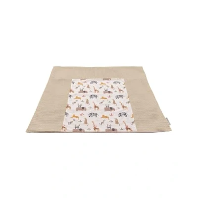 Image de ULLENBOOM ® Protection pour matelas à langer 75x85 cm Sable Savane (Made in EU) Housse en coton, serviette de langer, motif : étoiles, points