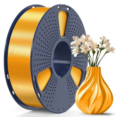 Image de SUNLU PLA Plus Silk Brillante Filament 1.75mm pour Imprimante 3D, PLA+ avec Finition Lisse et Soyeuse, Bon Rendu, Précision Dimensionnelle +/ 0.02mm, Bobine de 1kg(2.2lbs), Laiton