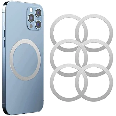 Image de Kinizuxi Anneau Magnétique 6Pcs, Autocollant Compatible avec Mag Safe, Kit de Conversion Universel pour iPhone Séries 15/14/13/12/11/X, Galaxy Série S23/S22/S21/S20/S10 Noir