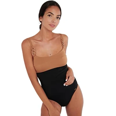 Image de Livia ESCONA DUYA Maillot de Bain Une pièce, Noir, L/40 Femme