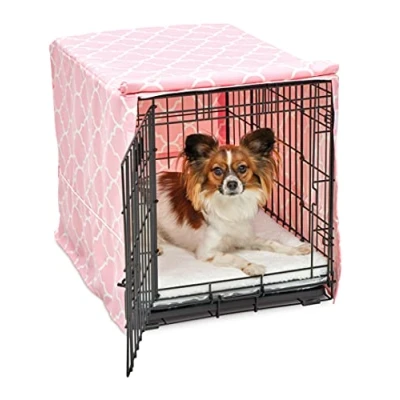 Image de New World BCVR 24PKT housse de caisse pour chien avec tissu protecteur en téflon, compatible les caisses et Midwest 60,96 cm, motif rose