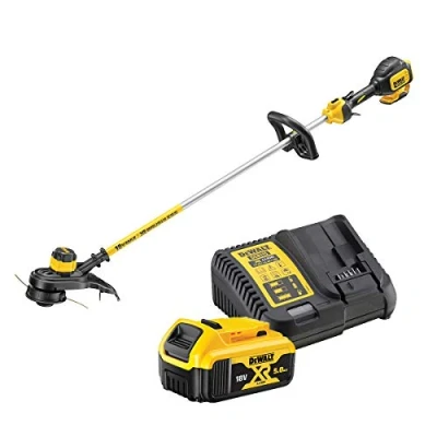 Image de DEWALT Coupe Bordures Brushless XR 18V 5Ah Li Ion DCM561P1 QW Bordure sans Fil avec Batterie et Chargeur Largeur de 33 cm 2 Vitesses Variables (0 4600/6000tr/min) 400W