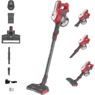 Image de Hoover H FREE100 HF122RH Aspirateur Balai sans fil Multifonction, Puissant 22V,Grande Autonomie 40min, Maxi Capacité 0,9L,Position Parking,Filtre Lavable, Accessoires Embarqués Brosse Meuble + Suceur