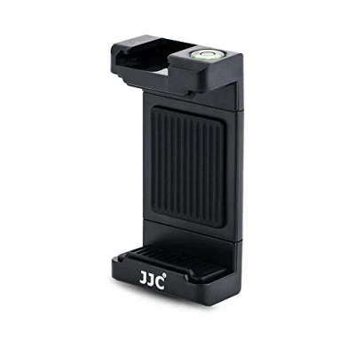Image de JJC Trépied Universel Support de Fixation avec 56105mm Serrage, Sabot Réglable et Niveau à Bulle pour Smart Phones sur 1/420 Trépied, Monopode, Selfie Stick (Noir)