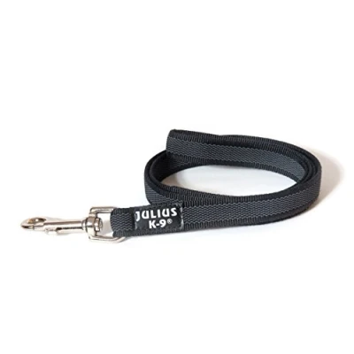Image de Julius K9 216GM 1,2 Laisse antidérapante Color &amp; Gray avec poignée, 20 mm x m, Noir Gris