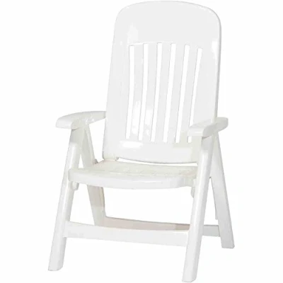 Image de Sieger 828 W KT Comtesse Fauteuil Multi Positions Dossier Réglable Résine de Synthèse Blanc 66 x 65 108 cm